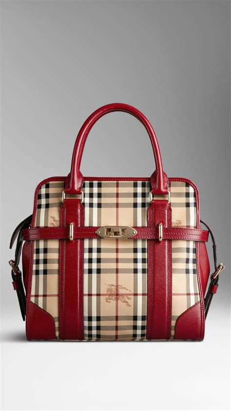 burberry medium haymarket check portrait tote bag|burberry checked canvas tote bag.